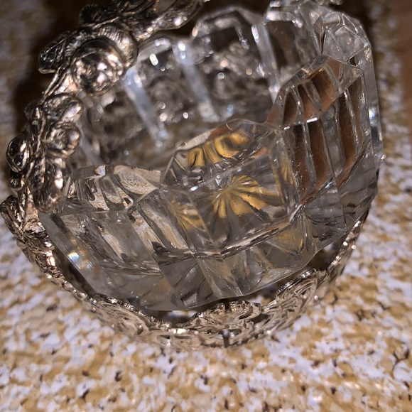 OTCO silver/crystal tea light holder?VINTAGE ITALY - Picture 5 of 6